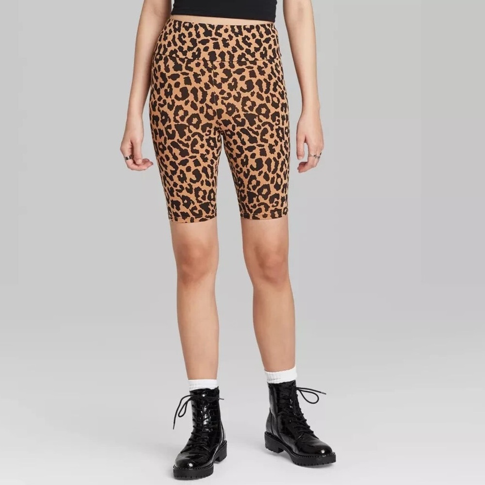 Wild Fable Leopard Print Biker Shorts Women’s S